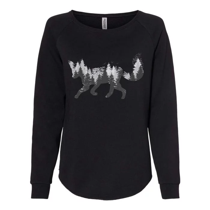 Forest Fox Animal Womens California Wash Sweatshirt