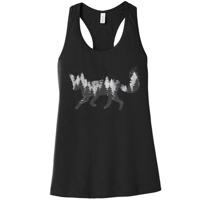 Forest Fox Animal Women's Racerback Tank