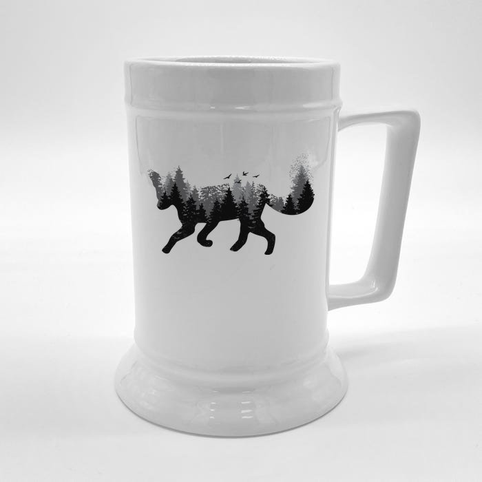 Forest Fox Animal Front & Back Beer Stein