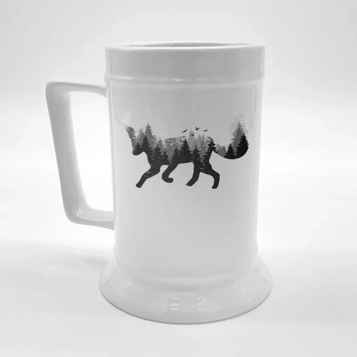 Forest Fox Animal Front & Back Beer Stein