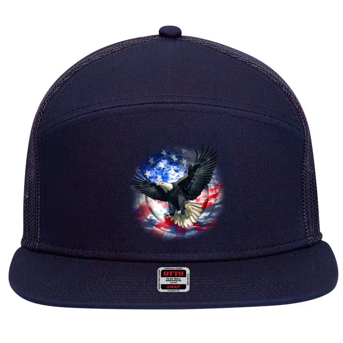 Forever Free United States Eagle 7 Panel Mesh Trucker Snapback Hat