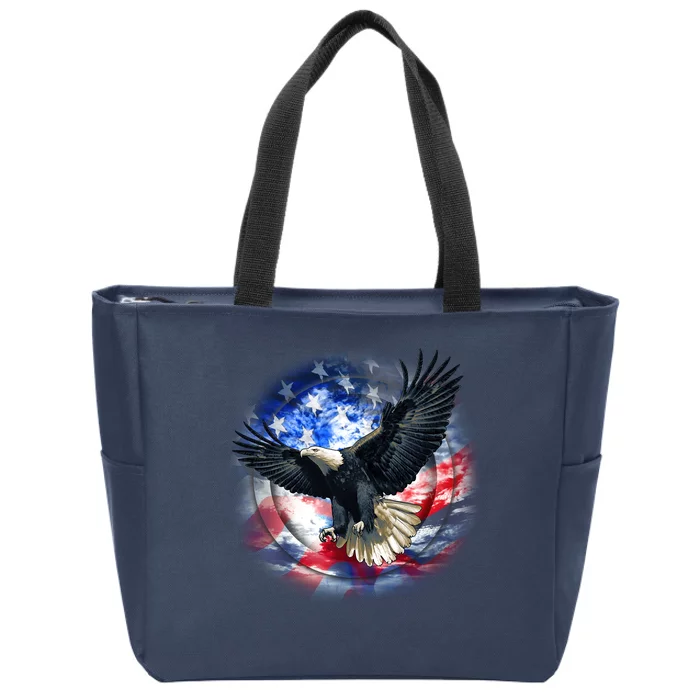 Forever Free United States Eagle Zip Tote Bag