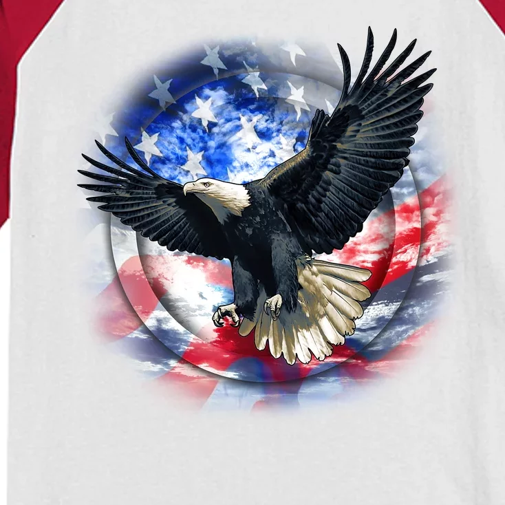 Forever Free United States Eagle Kids Colorblock Raglan Jersey