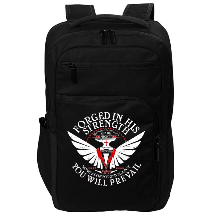 Forged In His Strength Impact Tech Backpack