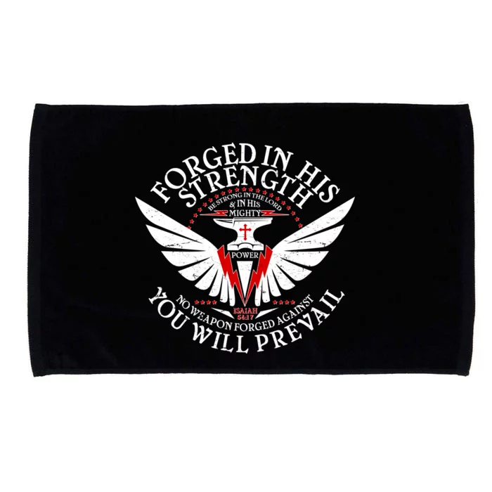 Forged In His Strength Microfiber Hand Towel