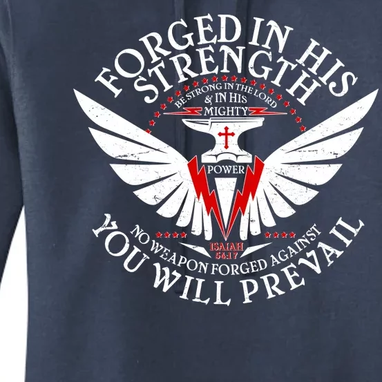 Forged In His Strength Women's Pullover Hoodie