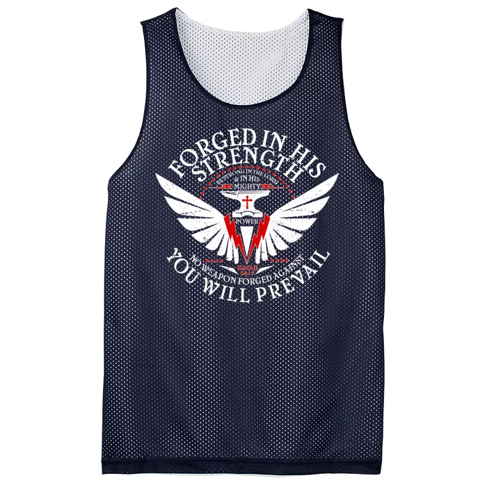 Forged In His Strength Mesh Reversible Basketball Jersey Tank