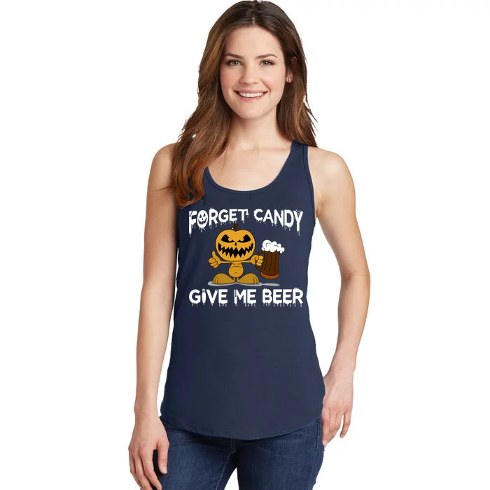 Forget Candy Give Me Beer Ladies Essential Tank