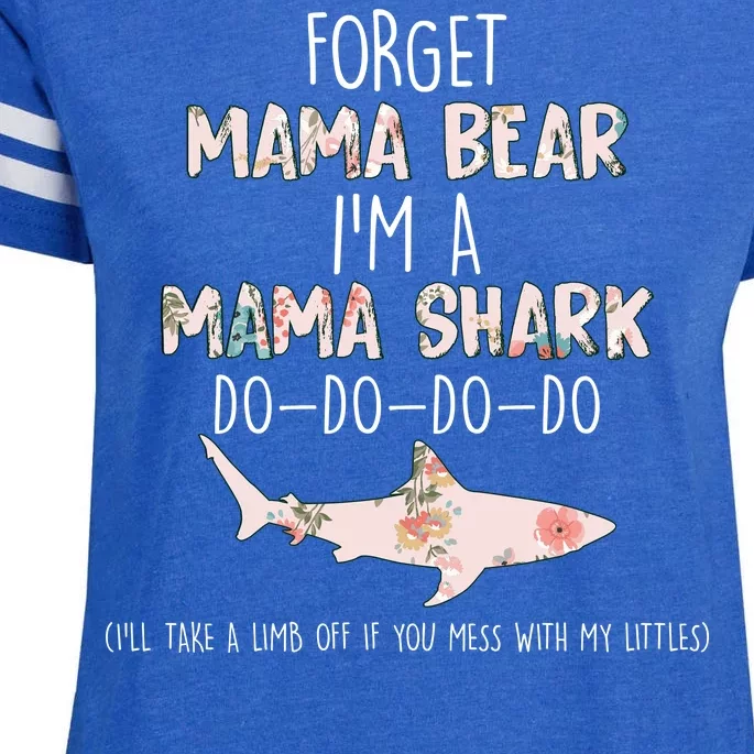 Forget Mama Bear I'm Mama Shark Doo Enza Ladies Jersey Football T-Shirt