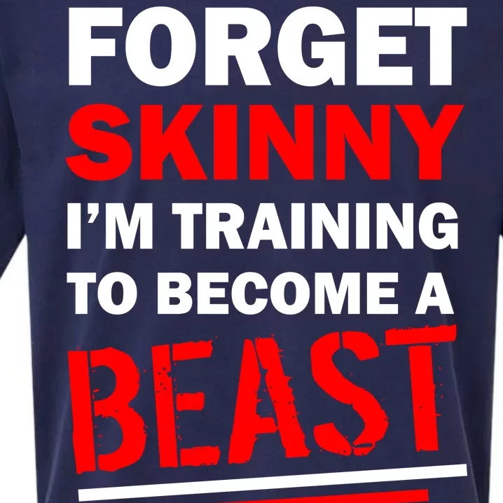 Forget Skinny I'm Training To Become A Beast Sueded Cloud Jersey T-Shirt