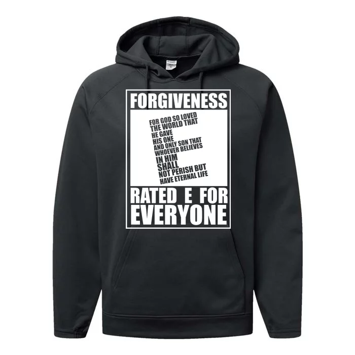 Forgiveness Rated E for Everyone Performance Fleece Hoodie