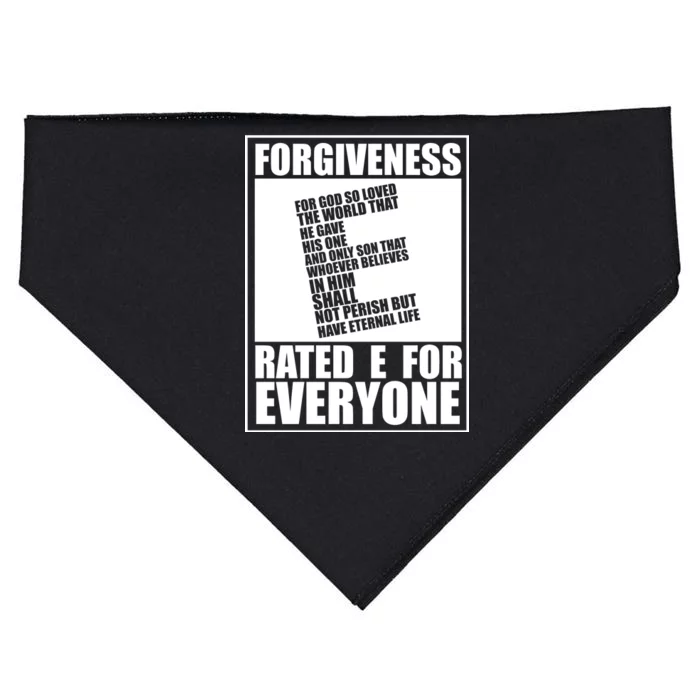 Forgiveness Rated E for Everyone USA-Made Doggie Bandana