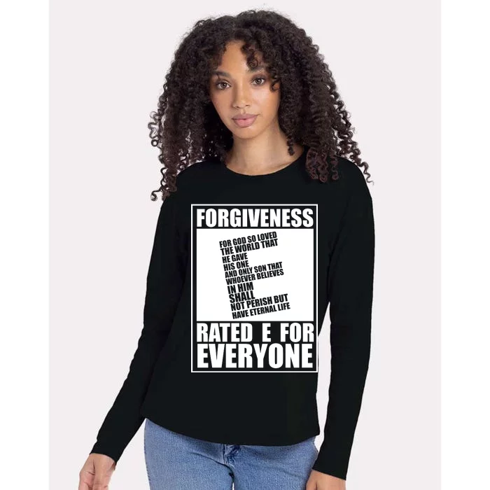 Forgiveness Rated E for Everyone Womens Cotton Relaxed Long Sleeve T-Shirt