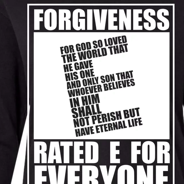 Forgiveness Rated E for Everyone Womens Cotton Relaxed Long Sleeve T-Shirt