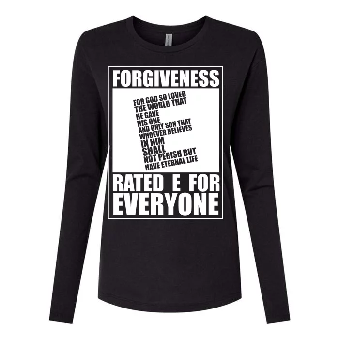 Forgiveness Rated E for Everyone Womens Cotton Relaxed Long Sleeve T-Shirt