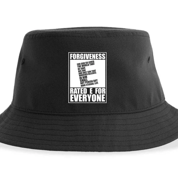 Forgiveness Rated E for Everyone Sustainable Bucket Hat