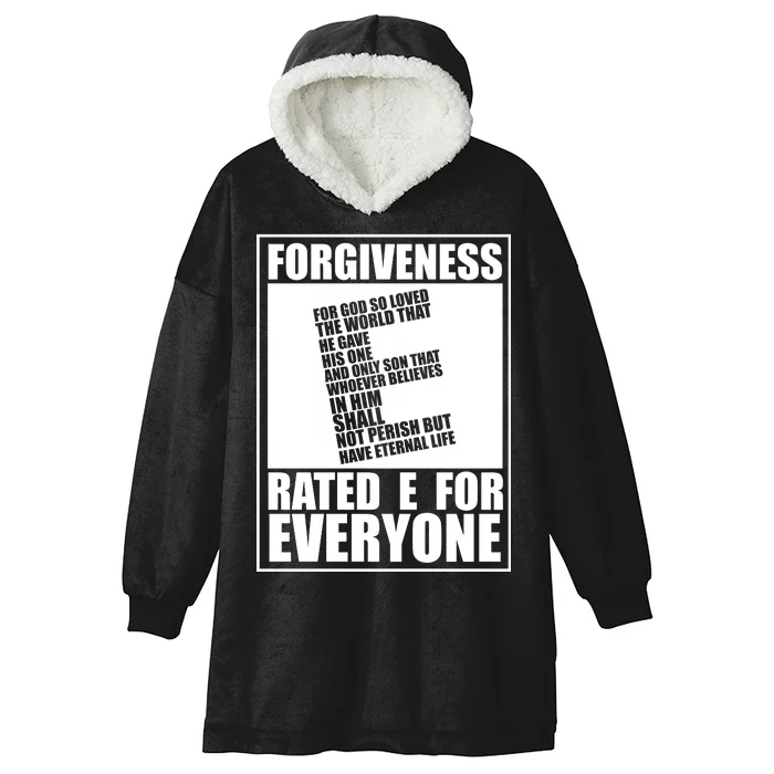 Forgiveness Rated E for Everyone Hooded Wearable Blanket