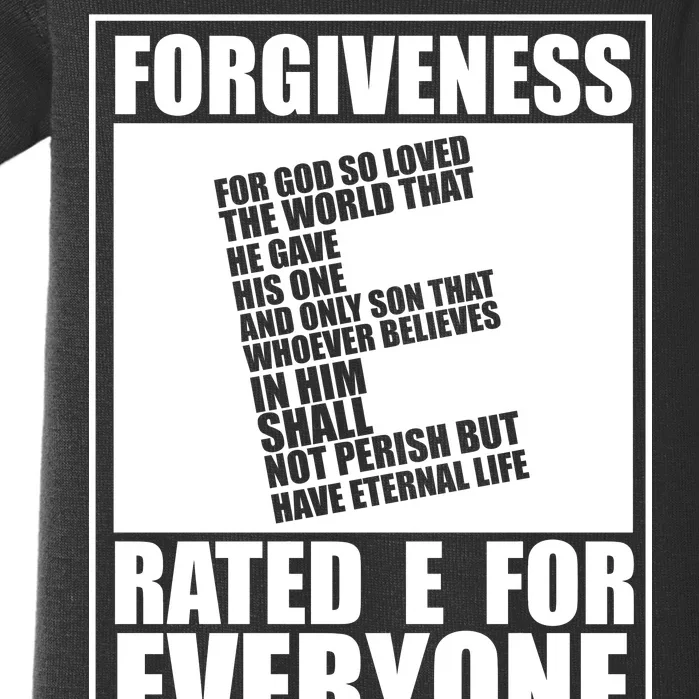 Forgiveness Rated E for Everyone Baby Bodysuit