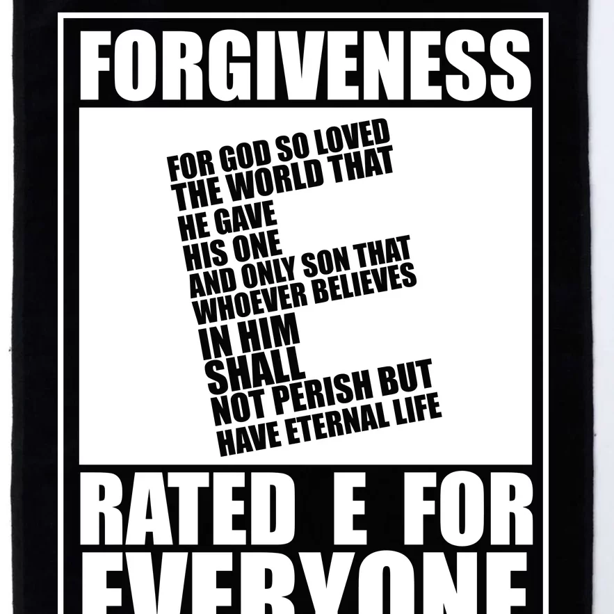 Forgiveness Rated E for Everyone Platinum Collection Golf Towel