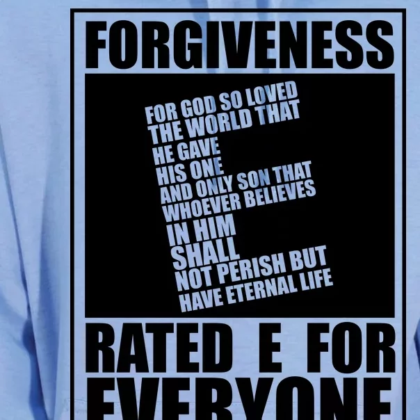 Forgiveness Rated E for Everyone Unisex Surf Hoodie