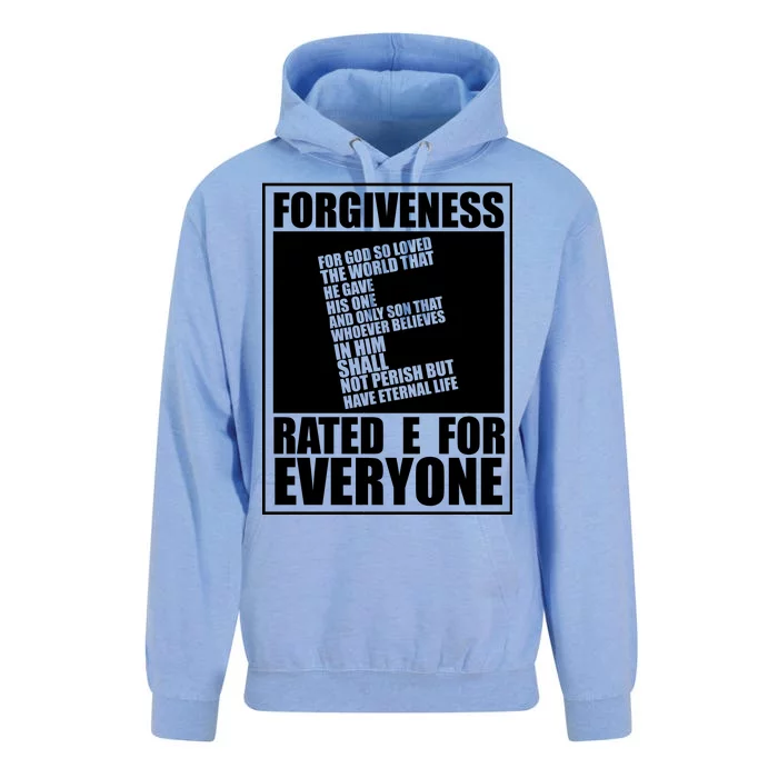 Forgiveness Rated E for Everyone Unisex Surf Hoodie