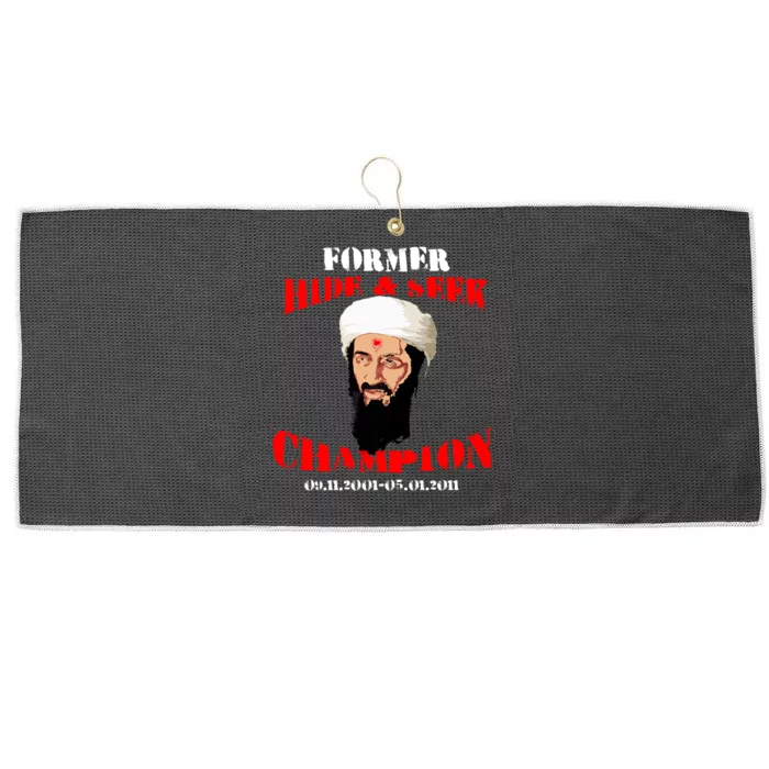 Former Hide and Seek Champion Osama Bin Laden Large Microfiber Waffle Golf Towel