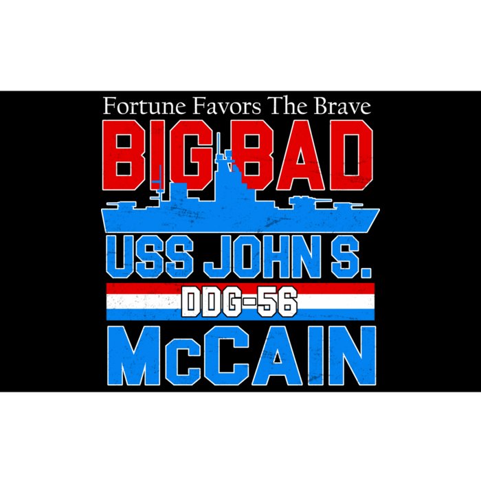 Fortune Favors The Brave DDG-56 USS John S. McCain Bumper Sticker