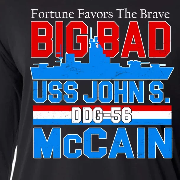 Fortune Favors The Brave DDG-56 USS John S. McCain Cooling Performance Long Sleeve Crew