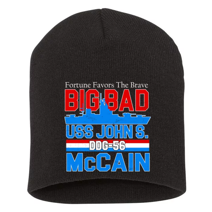 Fortune Favors The Brave DDG-56 USS John S. McCain Short Acrylic Beanie