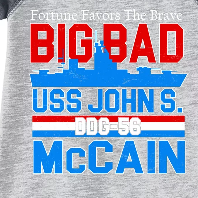 Fortune Favors The Brave DDG-56 USS John S. McCain Infant Baby Jersey Bodysuit