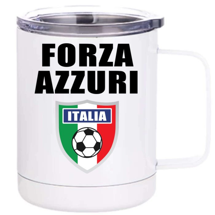 Forza Azzuri Italia Soccer Front & Back 12oz Stainless Steel Tumbler Cup