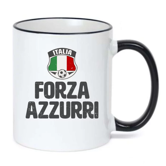 Forza Azzurri Italia Italy Football Soccer Black Color Changing Mug