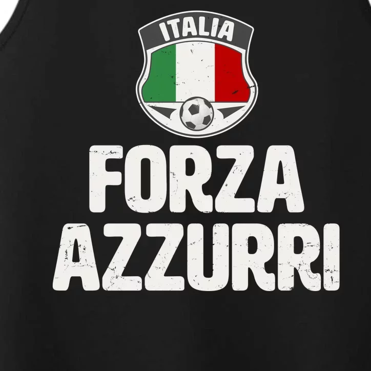 Forza Azzurri Italia Italy Football Soccer Performance Tank