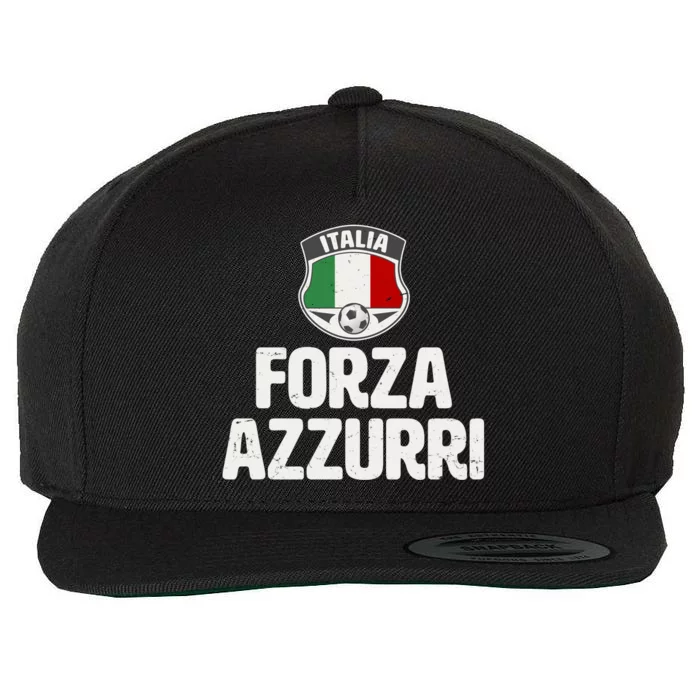 Forza Azzurri Italia Italy Football Soccer Wool Snapback Cap