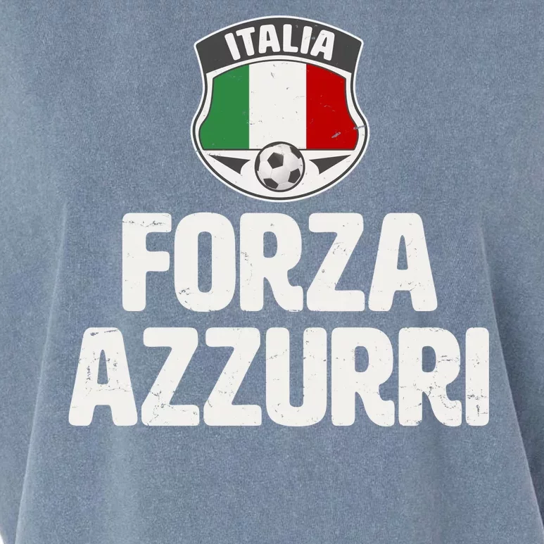 Forza Azzurri Italia Italy Football Soccer Garment-Dyed Women's Muscle Tee