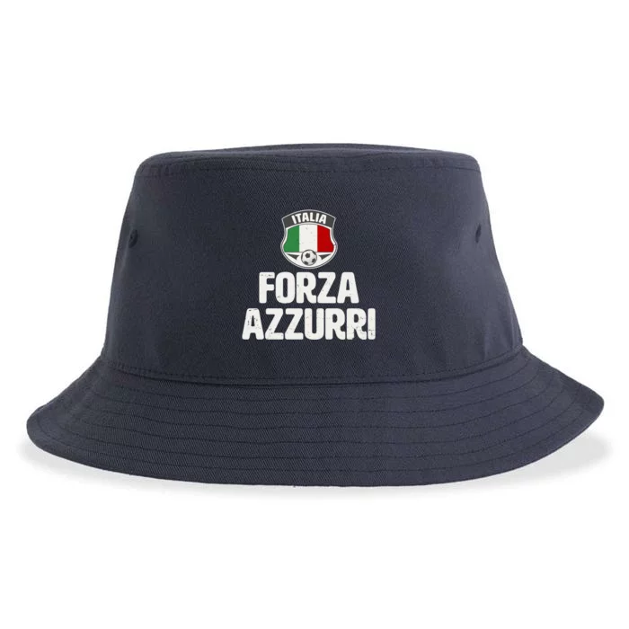 Forza Azzurri Italia Italy Football Soccer Sustainable Bucket Hat