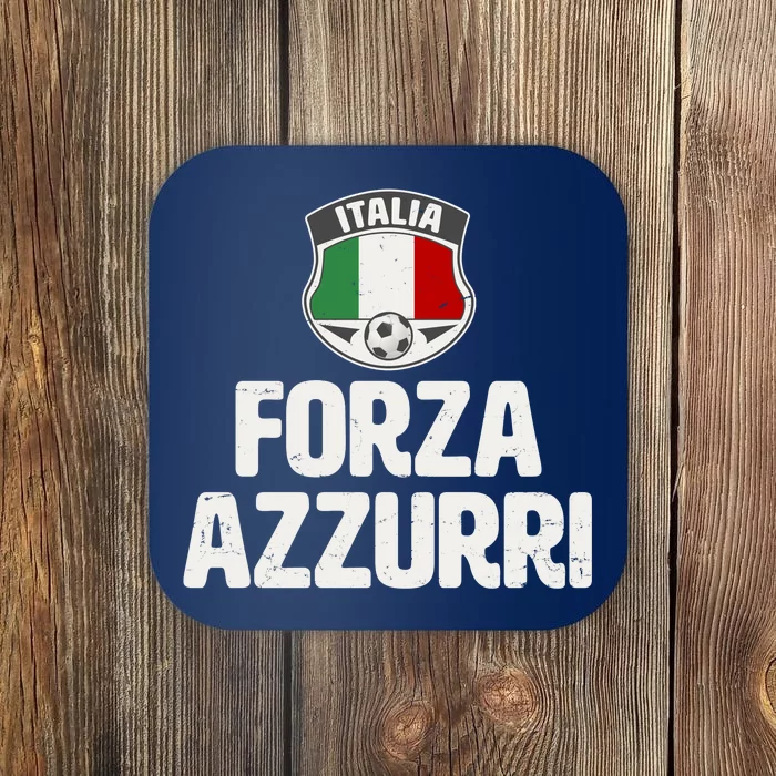 Forza Azzurri Italia Italy Football Soccer Coaster