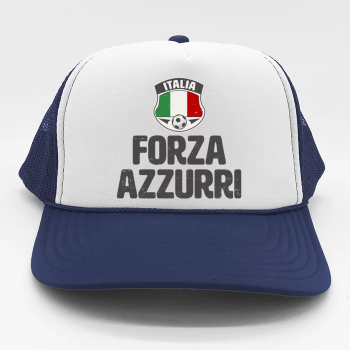 Forza Azzurri Italia Italy Football Soccer Trucker Hat