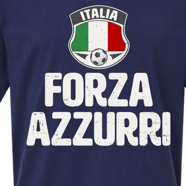 Forza Azzurri Italia Italy Football Soccer Sueded Cloud Jersey T-Shirt