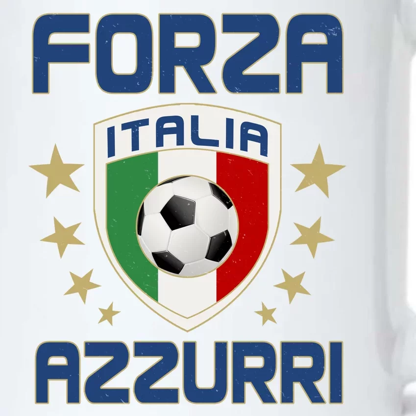 Forza Azzurri Italia Italy Shield Logo Soccer Team Black Color Changing Mug