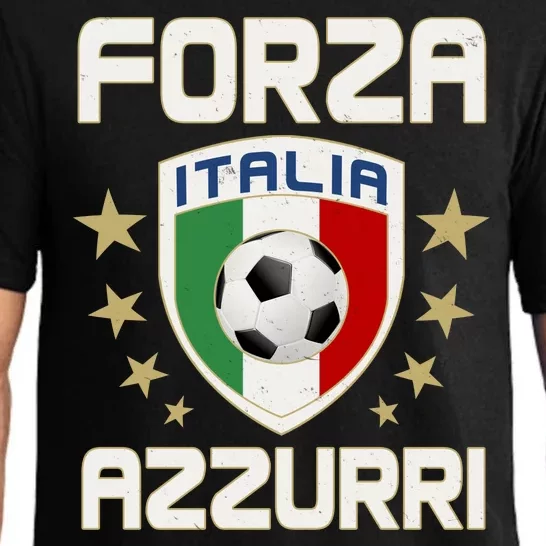 Forza Azzurri Italia Italy Shield Logo Soccer Team Pajama Set