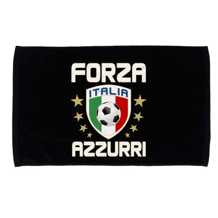 Forza Azzurri Italia Italy Shield Logo Soccer Team Microfiber Hand Towel