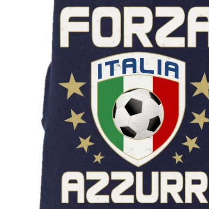 Forza Azzurri Italia Italy Shield Logo Soccer Team Doggie 3-End Fleece Hoodie