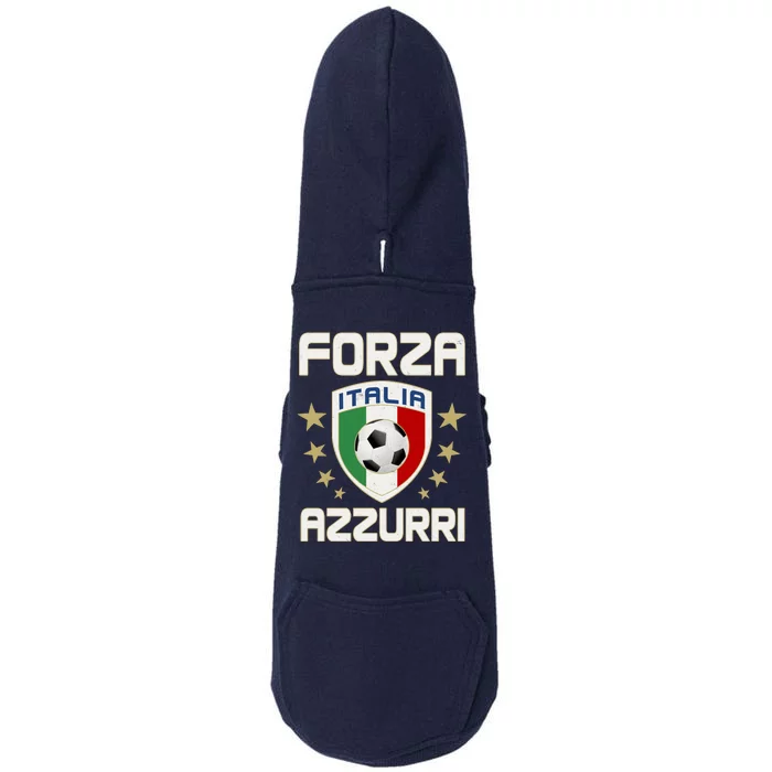 Forza Azzurri Italia Italy Shield Logo Soccer Team Doggie 3-End Fleece Hoodie