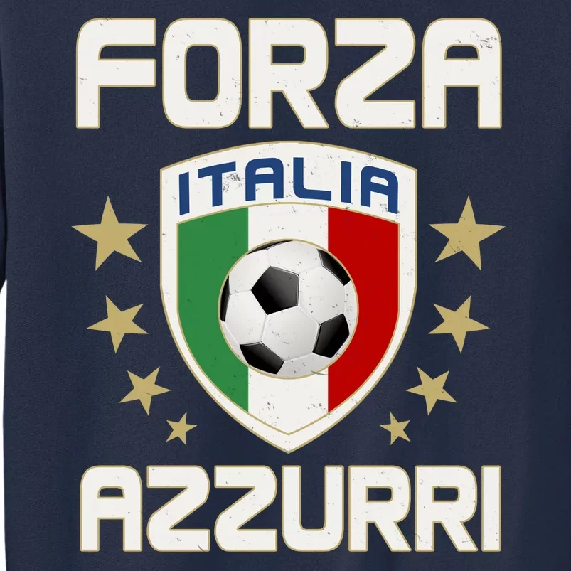 Forza Azzurri Italia Italy Shield Logo Soccer Team Sweatshirt