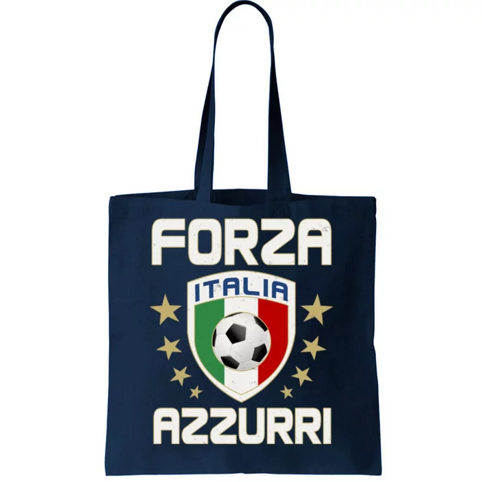 Forza Azzurri Italia Italy Shield Logo Soccer Team Tote Bag