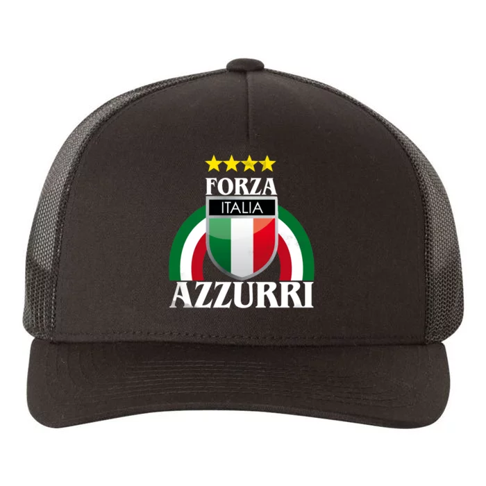 Forza Azzurri Italia Soccer Italian Team Flag 2021 Yupoong Adult 5-Panel Trucker Hat