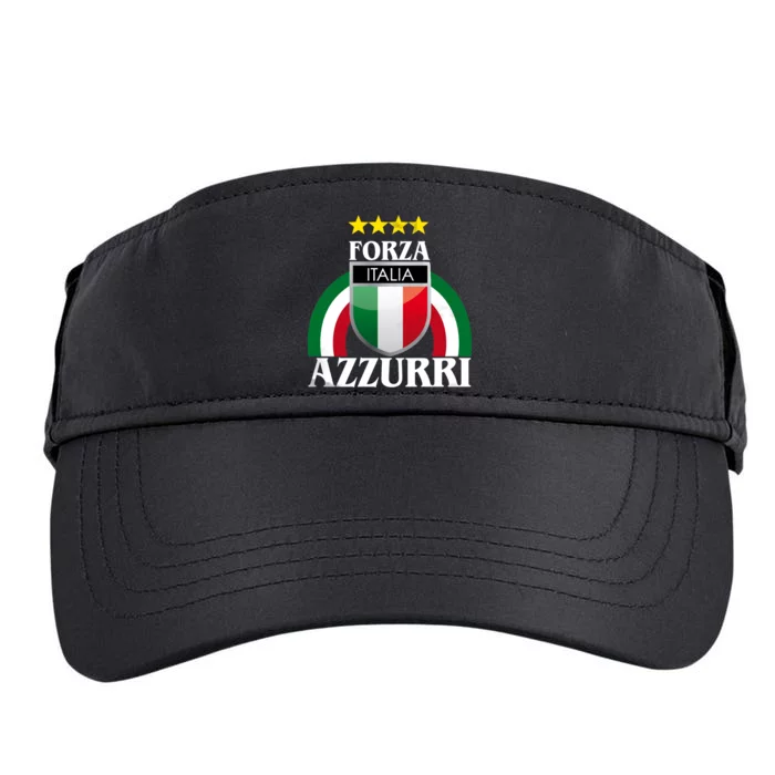 Forza Azzurri Italia Soccer Italian Team Flag 2021 Adult Drive Performance Visor