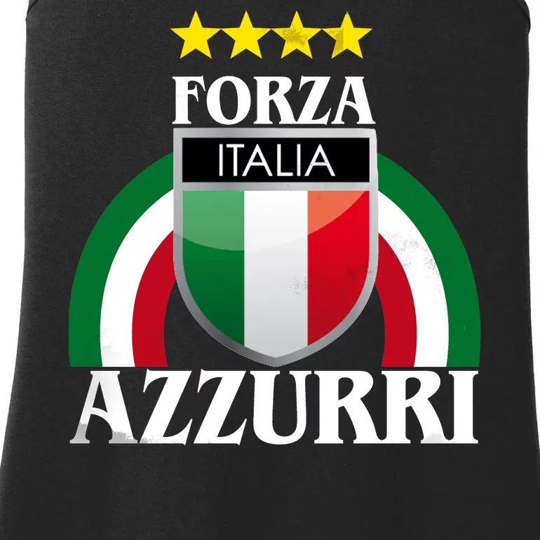 Forza Azzurri Italia Soccer Italian Team Flag 2021 Ladies Essential Tank