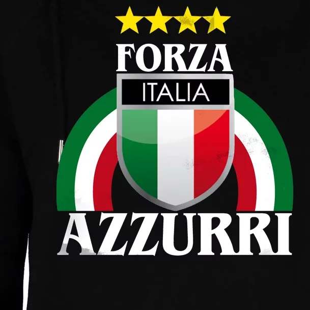 Forza Azzurri Italia Soccer Italian Team Flag 2021 Womens Funnel Neck Pullover Hood